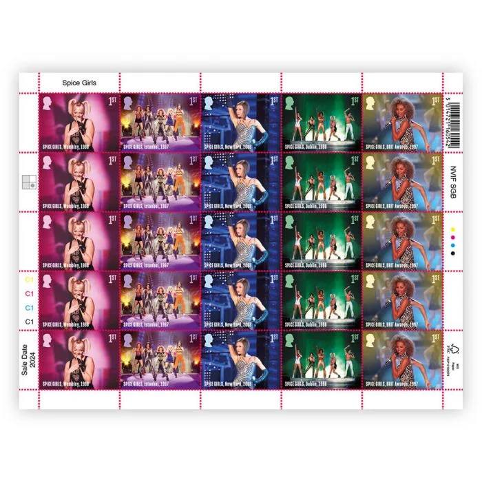 Royal Mail of Britain releases stamps in honor of Spice Girls' 30th anniversary (Photo)