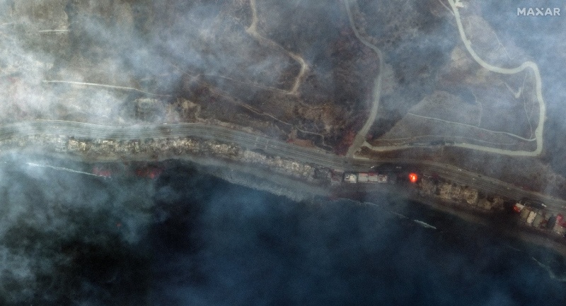 Satellite images show aftermath of California wildfires