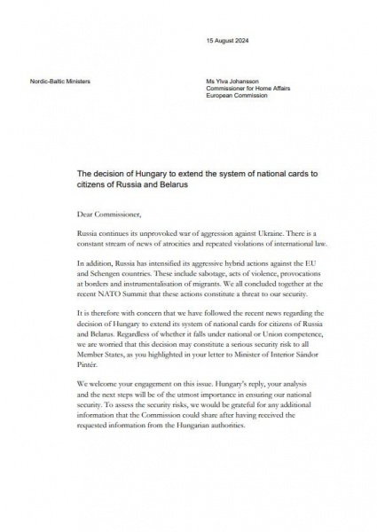 Eight EU countries concern about entry softening of Russian and Belarusian citizens into Hungary