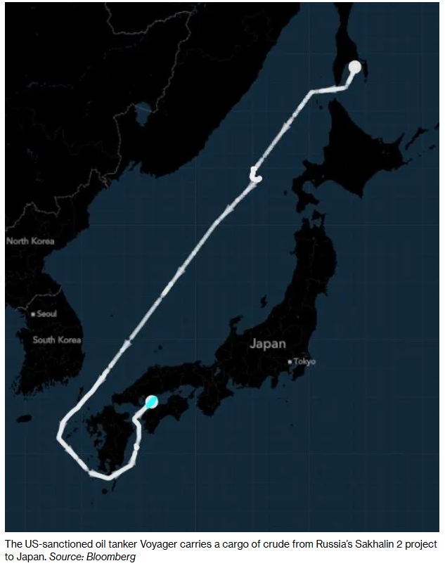 Japan buys oil from Russian sanctioned tanker