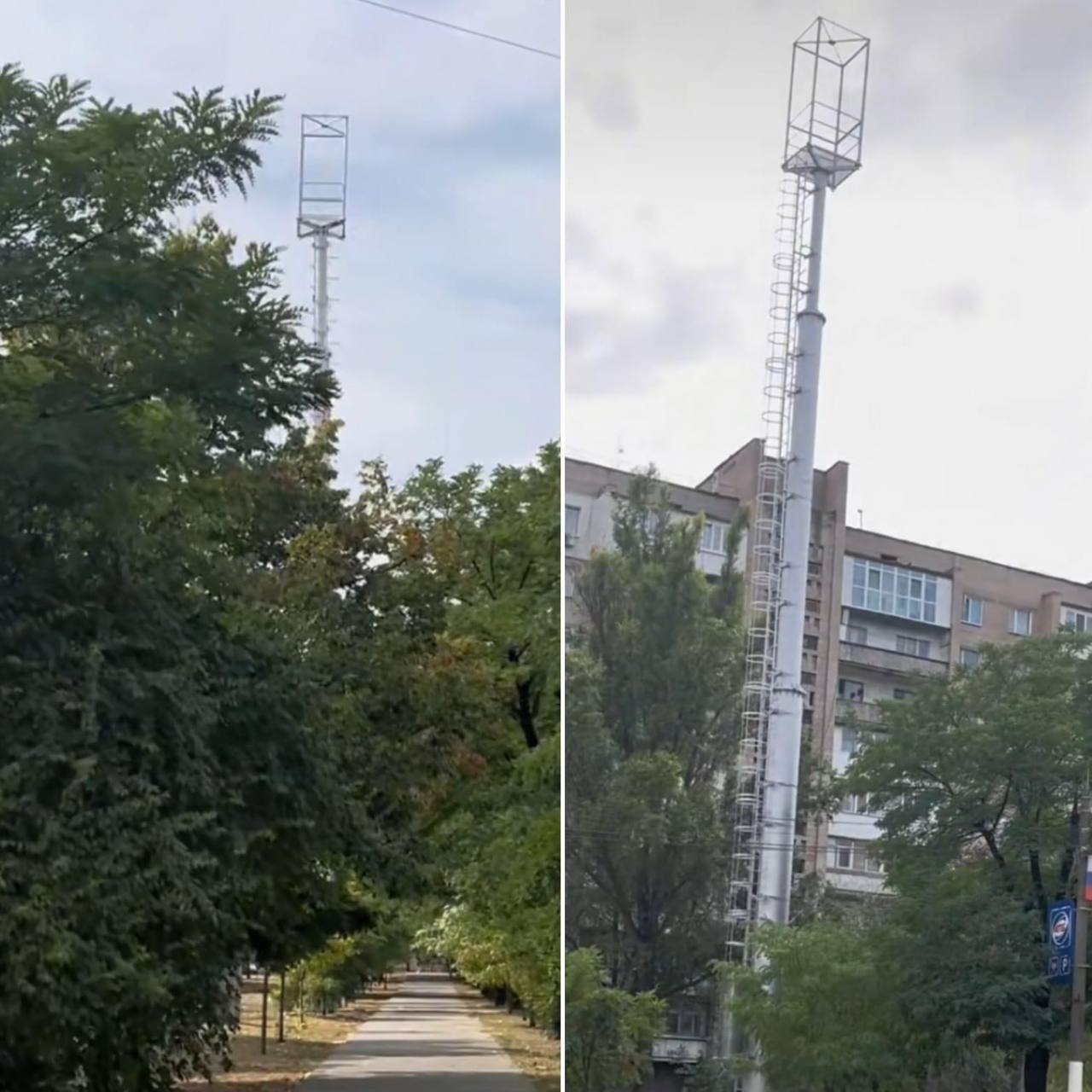 Russian occupiers set up towers in Melitopol to eavesdrop on Ukrainians