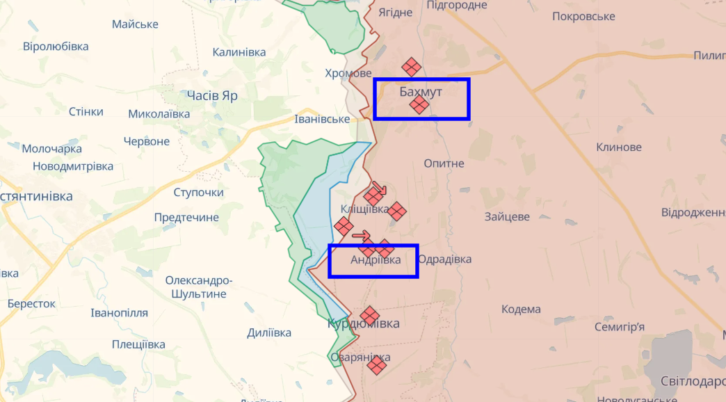 Ukrainian Forces advance on southern flank of Bakhmut