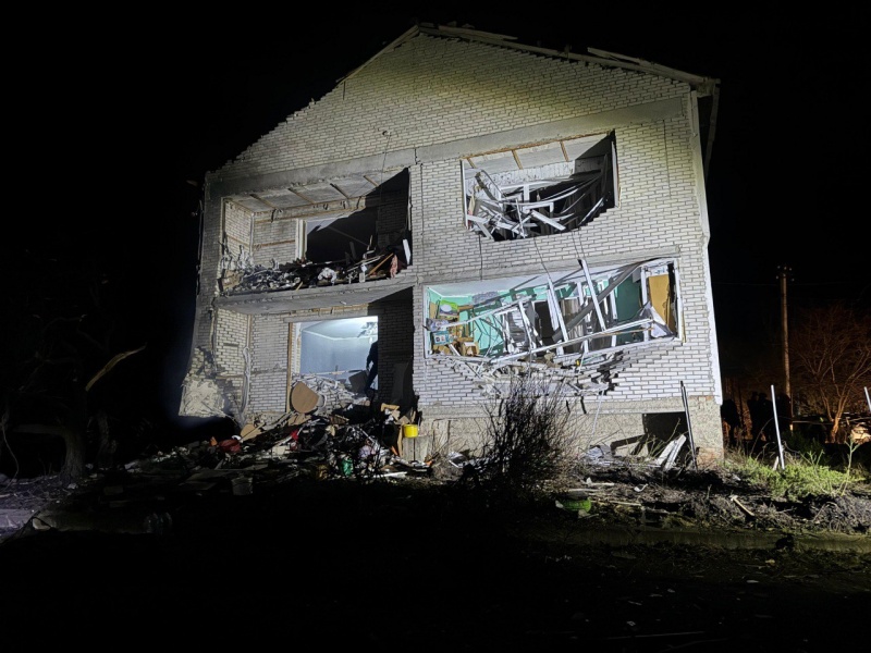 Russian forces hit community near Sumy with Shahed, residential buildings damaged