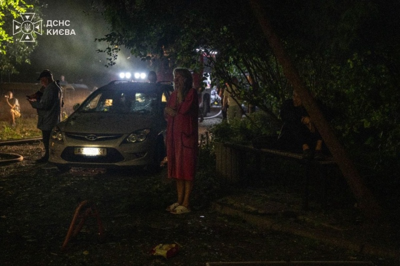 Russia strikes Kyiv, setting warehouses, green space, and home ablaze