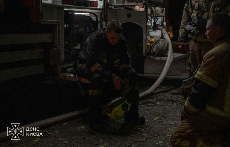 Russia strikes Kyiv, setting warehouses, green space, and home ablaze