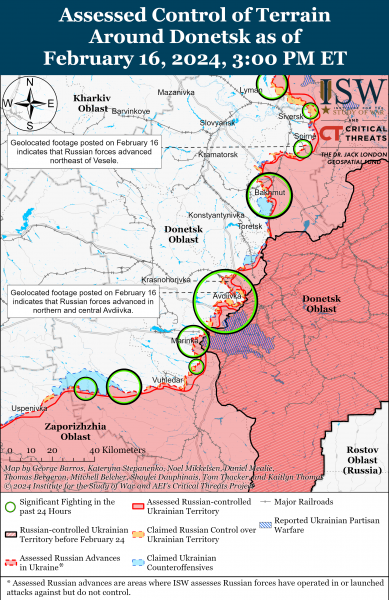 Avdiivka on hostilities map: Frontline updates
