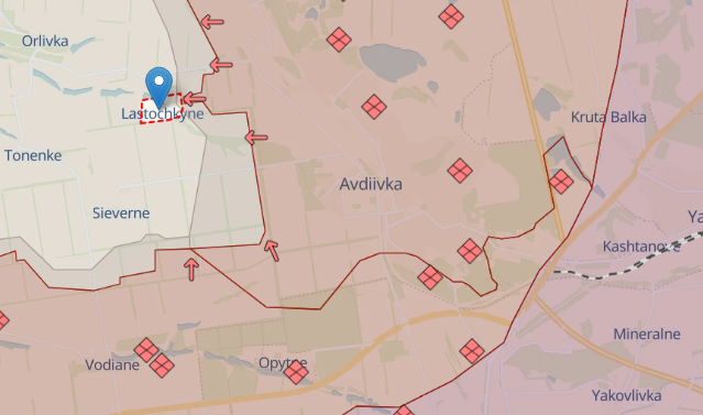 Russian army advanced towards Lastochkyne near Avdiivka - Deep State