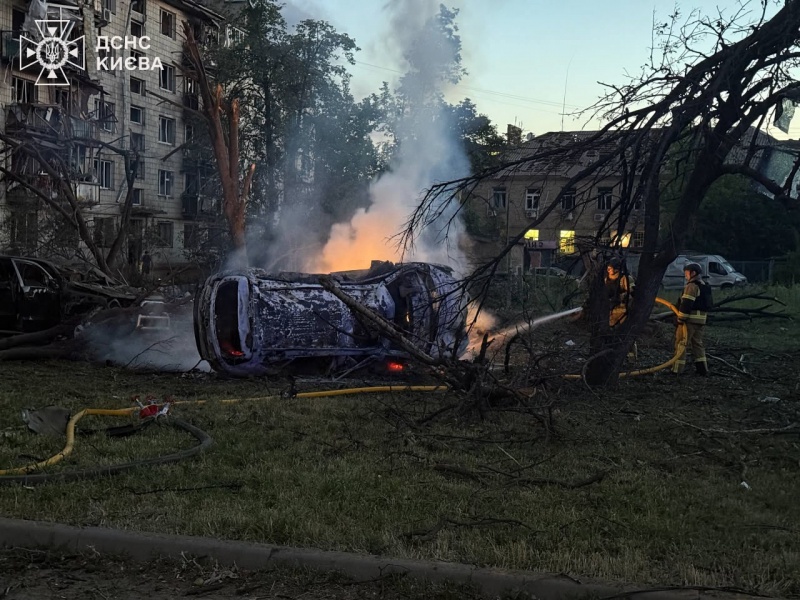 Russian massive attack leaves Kyiv in flames, apartment buildings in ruins