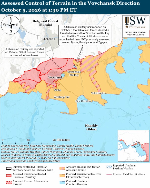 Ukrainian forces push Russians back in Kharkiv region and clear area — ISW