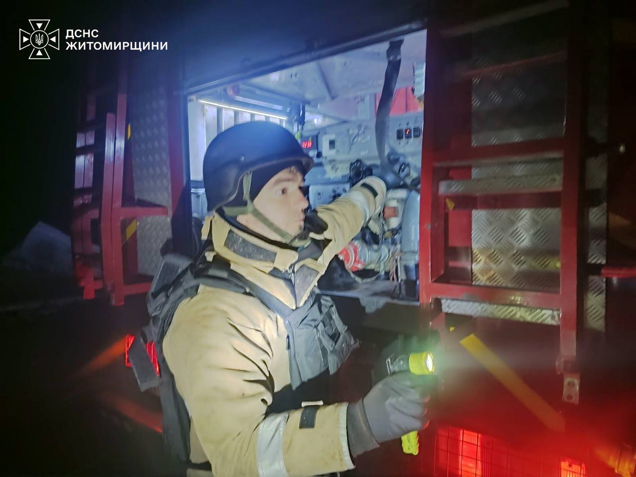 Russian attack sets fires at railway station and supermarket in Zhytomyr region