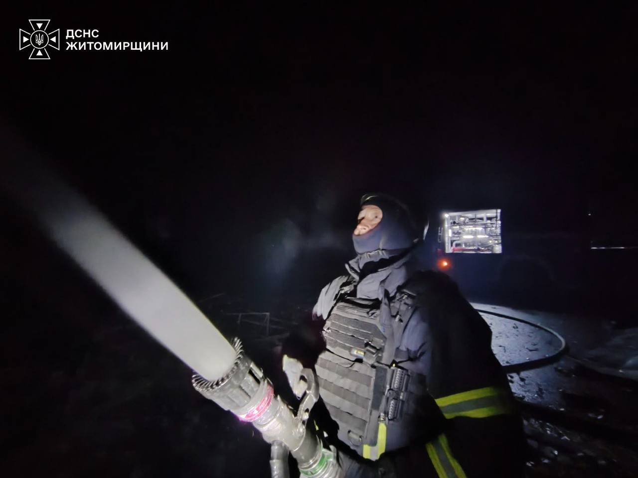 Russian attack sets fires at railway station and supermarket in Zhytomyr region
