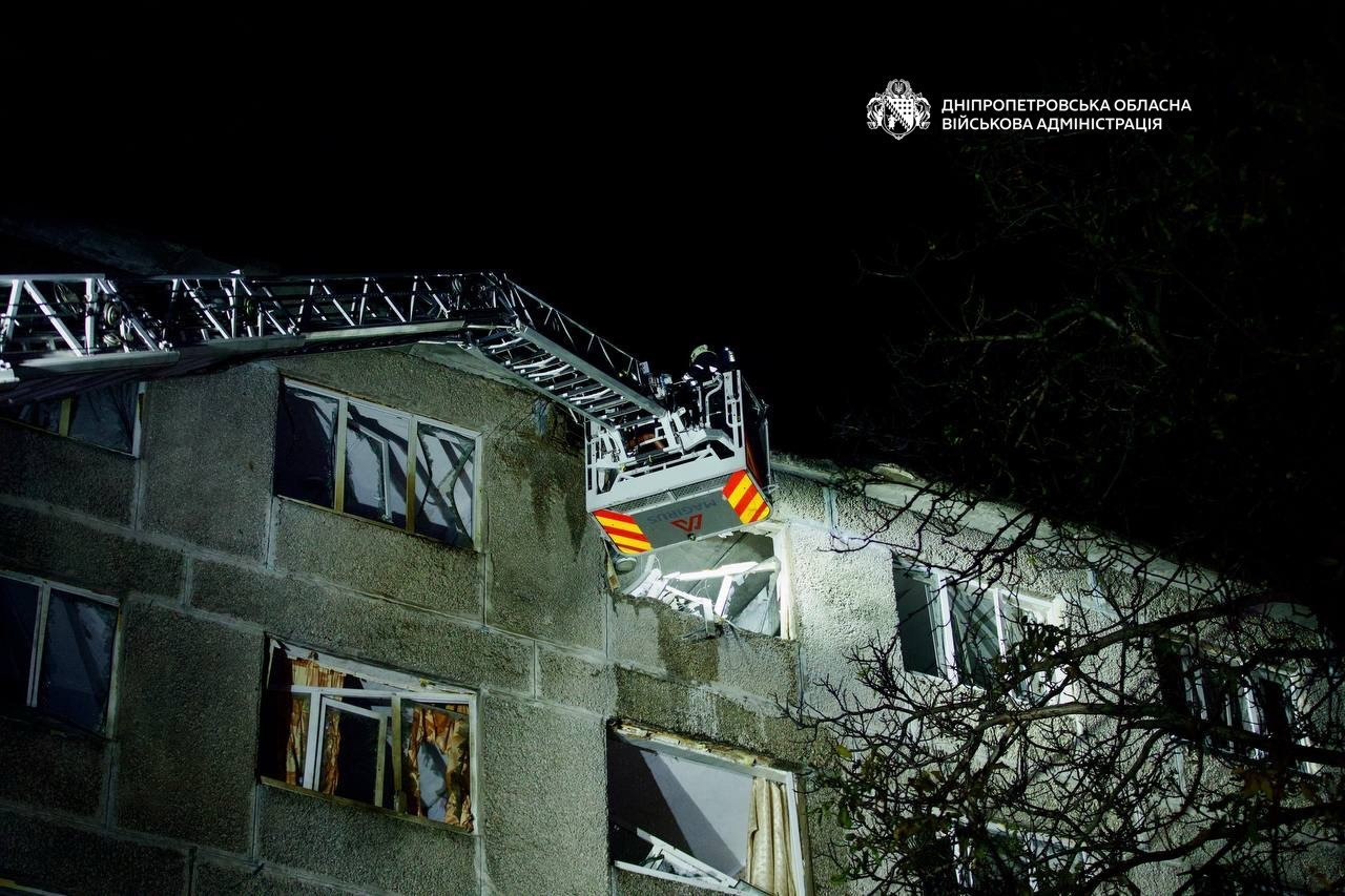 Russian drone hits dormitory in Dnipro, fire breaks out