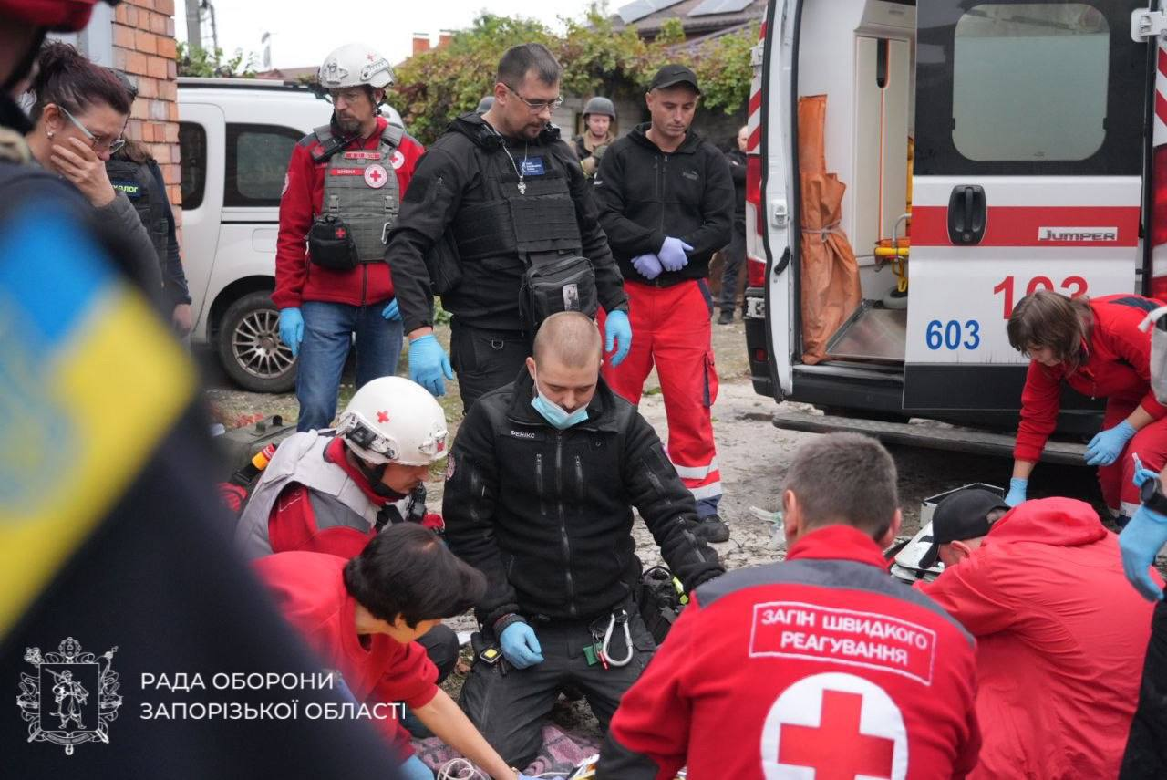 Russia strikes several streets in Ukraine's Zaporizhzhia, people pulled from rubble