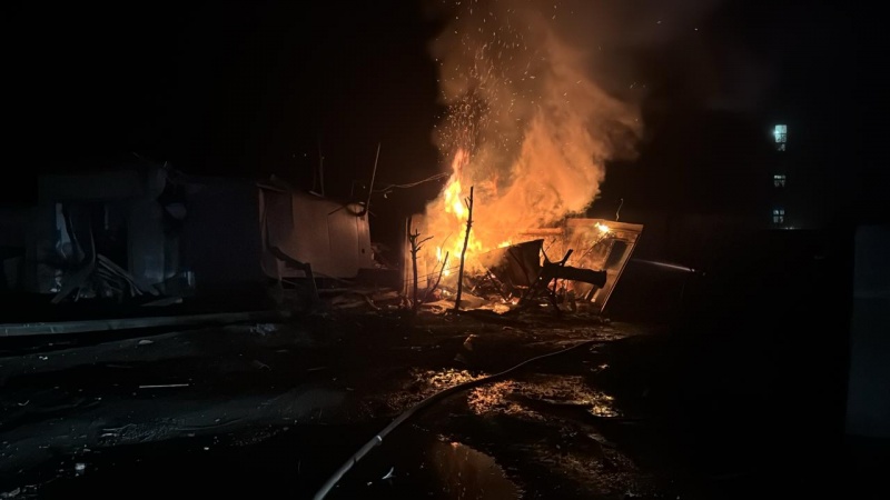 Russian army attacked Okhtyrka with drones