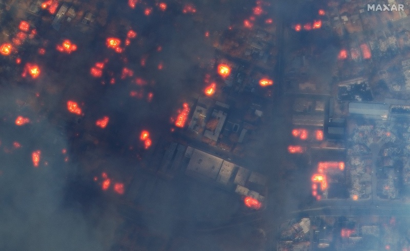 Satellite images show aftermath of California wildfires