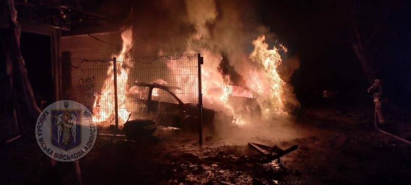 Shahed attack: Fires broke out in Kyiv due to falling debris, with injuries reported