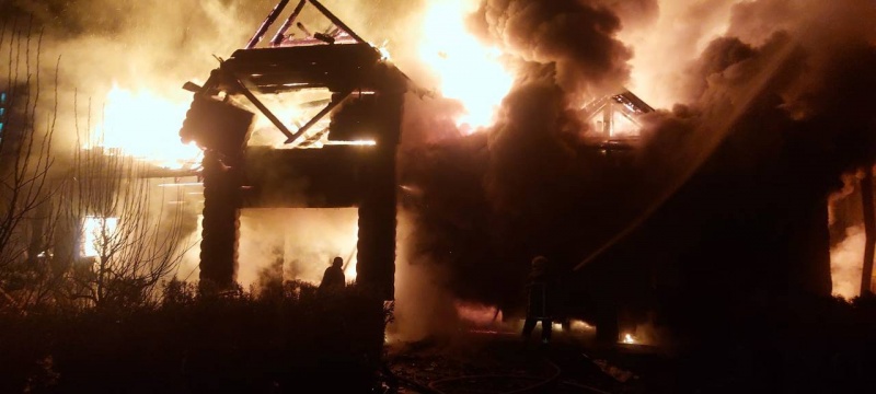 Drone hits residential building, causing fire, in Kyiv region