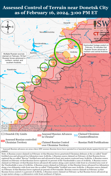Avdiivka on hostilities map: Frontline updates