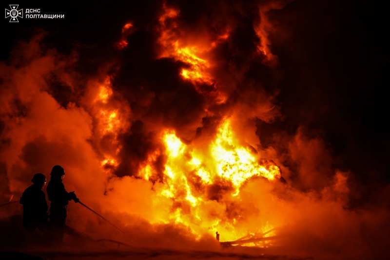 Russian shelling of industrial facility in Poltava region: Aftermath revealed