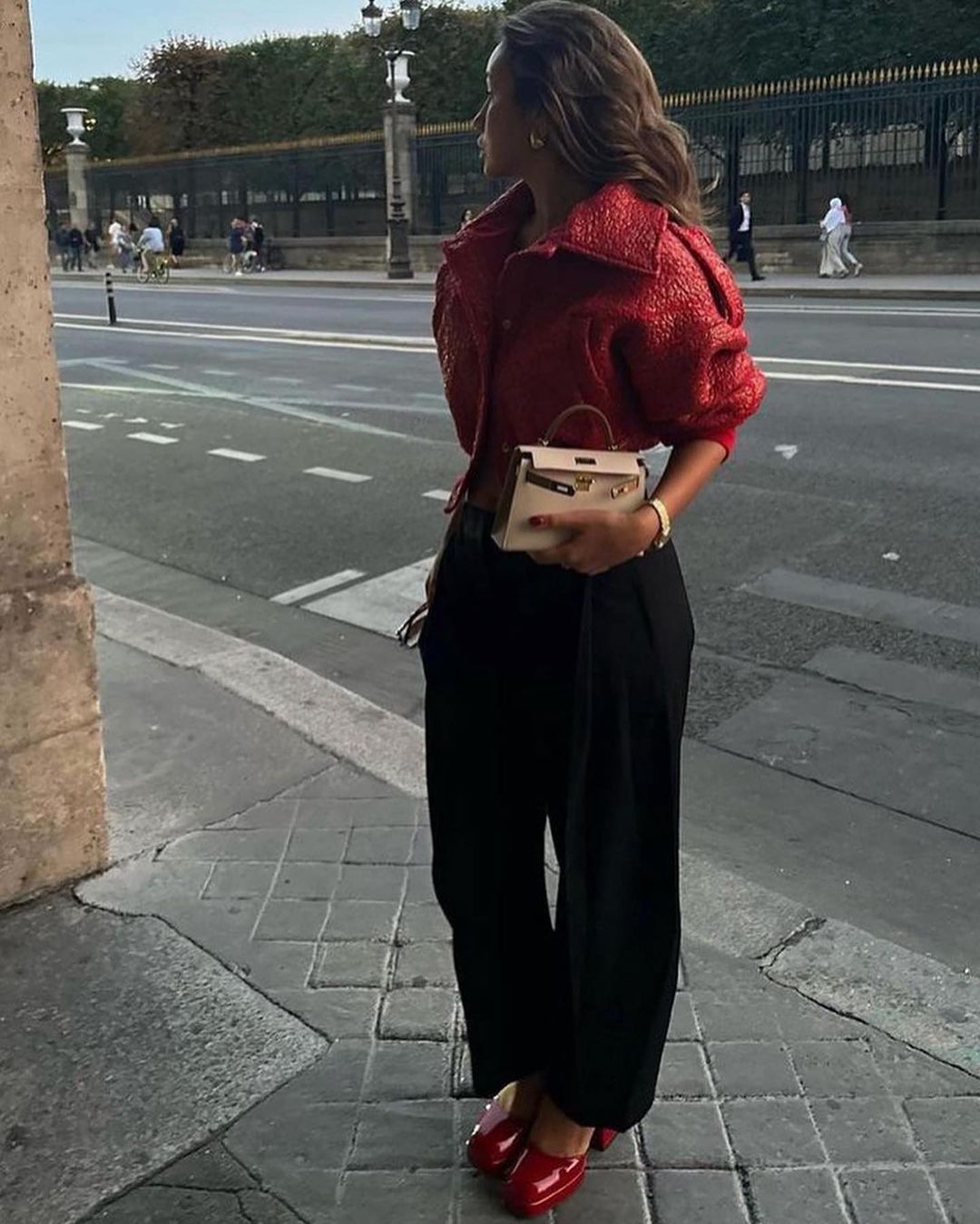 Stylist reveals how to pair trendy red footwear