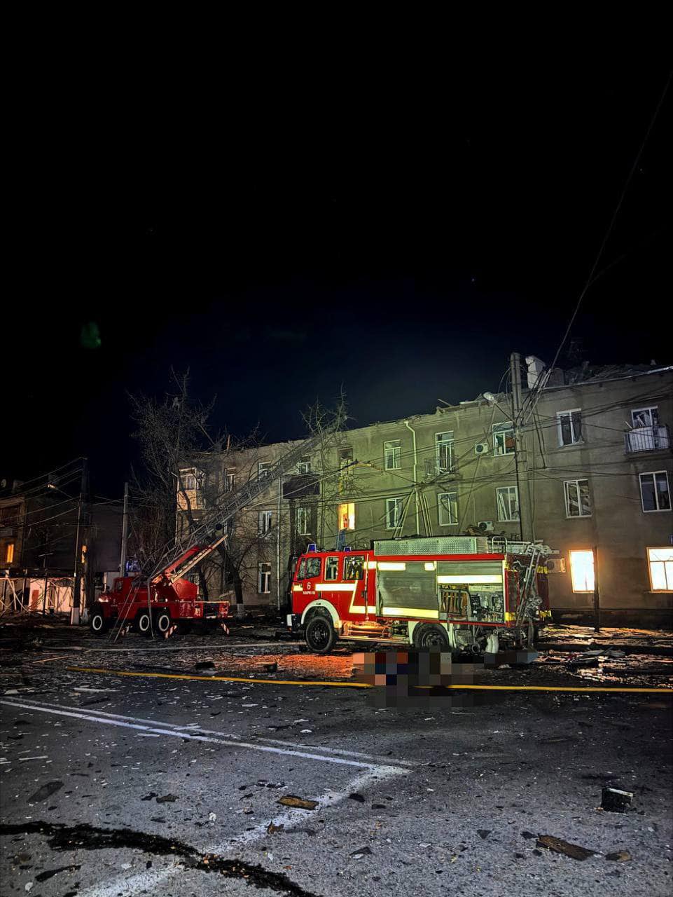 Kharkiv attacked by Shahed drones: Burning houses, rescuers among victims