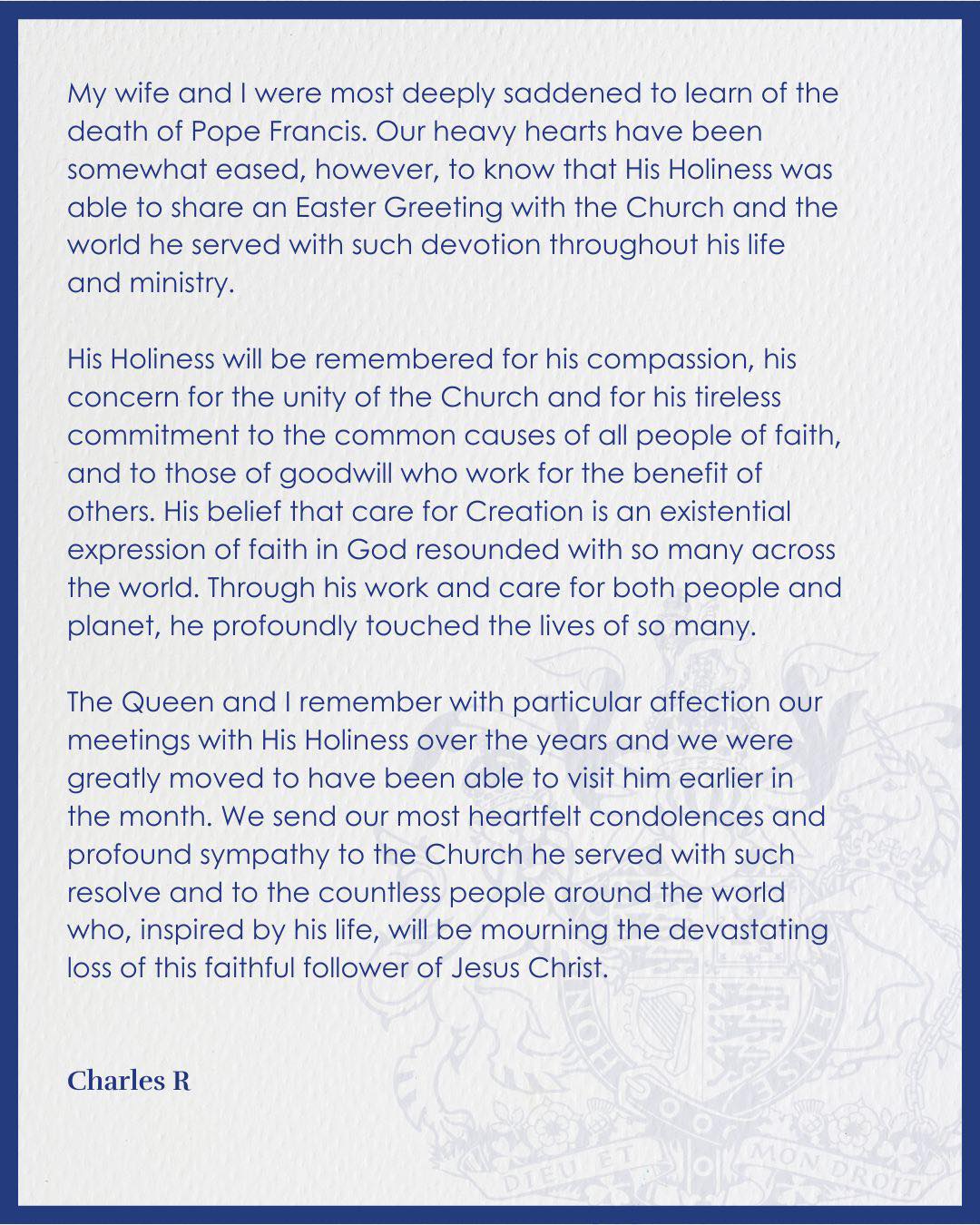 'A man of deep faith'. World leaders share condolences over Pope's death