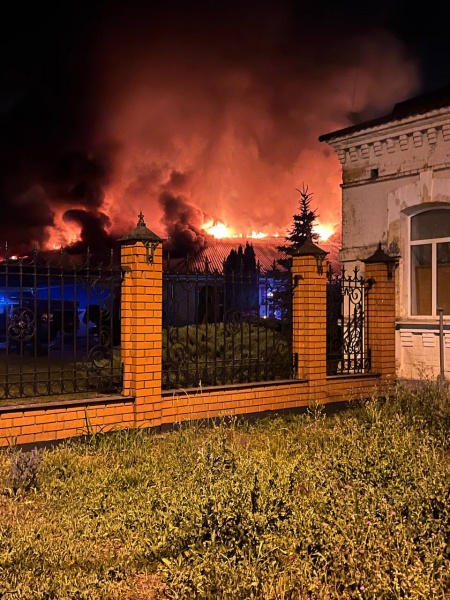 Drone attack sparks massive factory fire in Kursk region, Russia