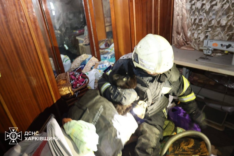 Ukrainian State Emergency Service shares aftermath of Russian drone strike on house in Kharkiv