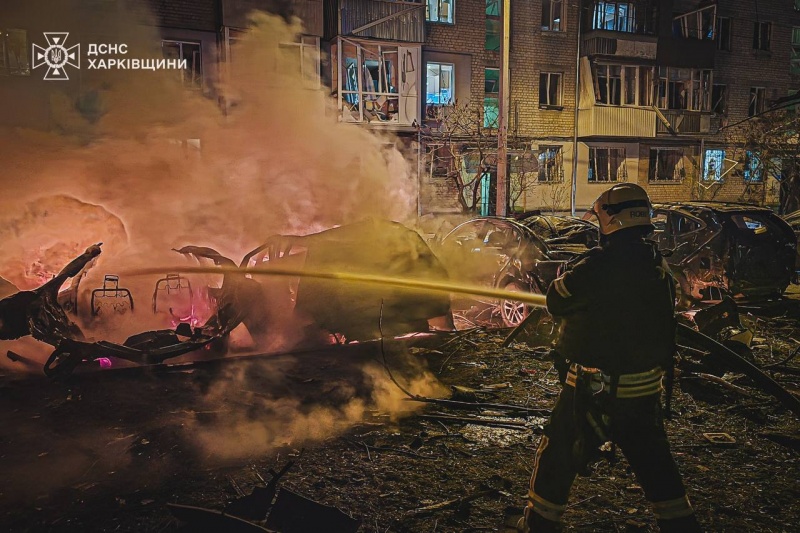 Russia's drone attack: Fires in Kharkiv, Dnipro, and Zaporizhzhia region reported