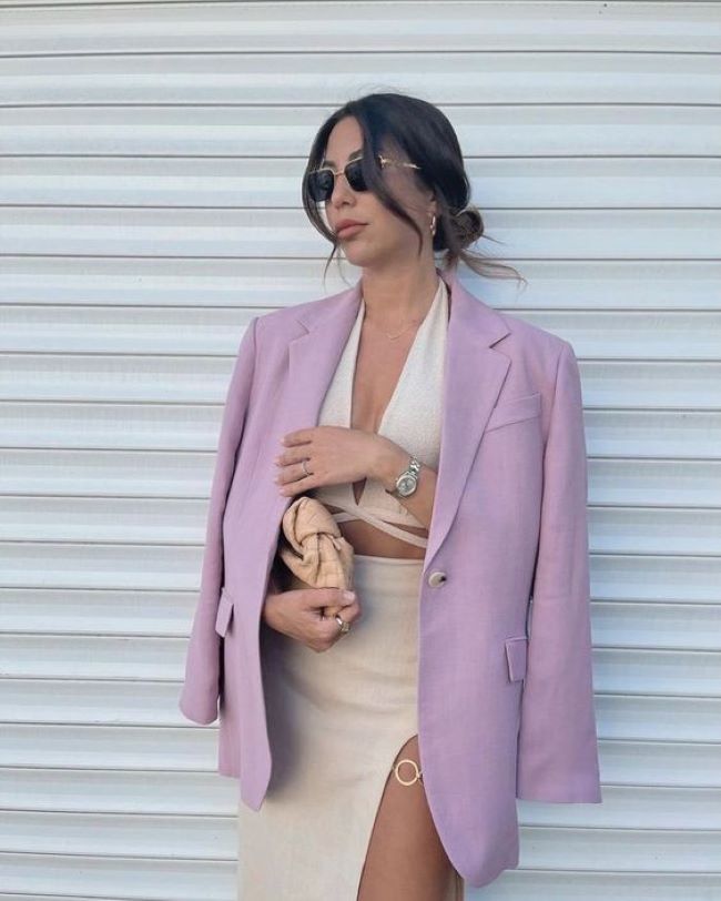 Elevating your wardrobe with stylish touches of purple