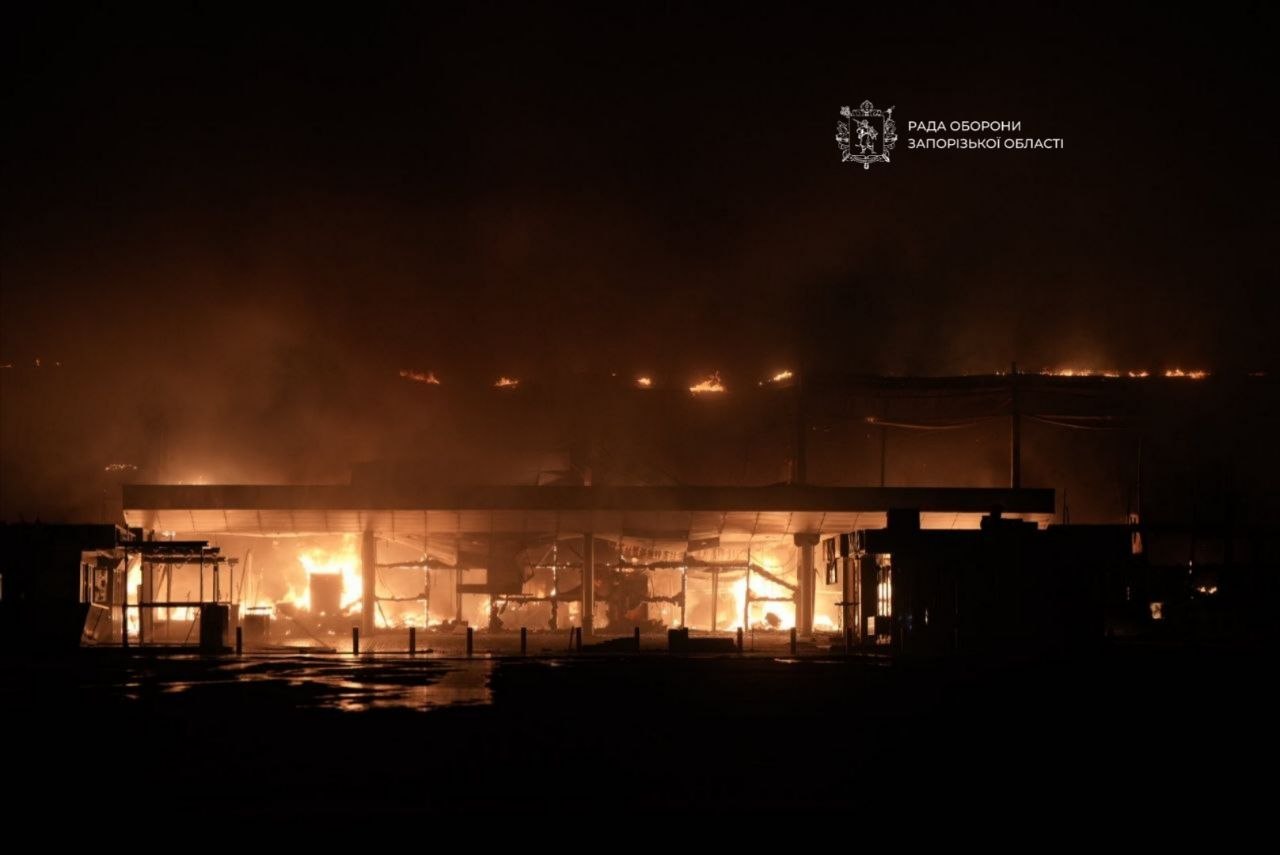 Russian drone strike destroys major shopping center in Ukraine's Zaporizhzhia