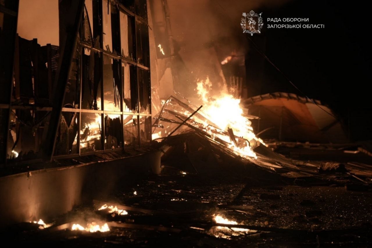 Russian drone strike destroys major shopping center in Ukraine's Zaporizhzhia