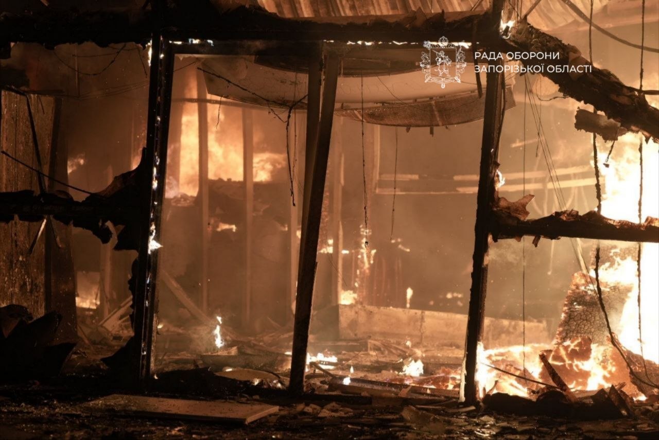 Russian drone strike destroys major shopping center in Ukraine's Zaporizhzhia