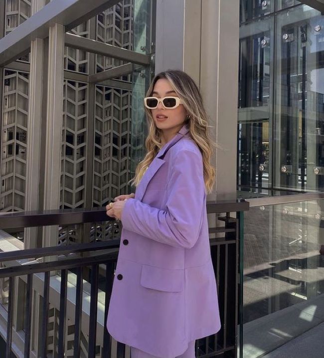 Elevating your wardrobe with stylish touches of purple