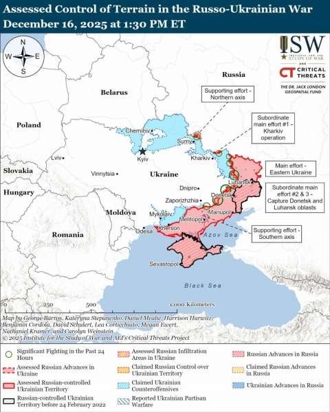 ISW: Both sides advance on Russia-Ukraine front line, fiercest fighting near Pokrovsk and Kupiansk