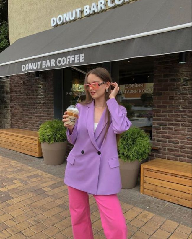 Elevating your wardrobe with stylish touches of purple