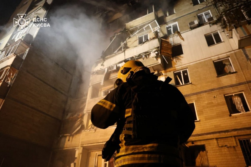 Russian drone attack hits Kyiv: Rescuers reveal damage, two dead