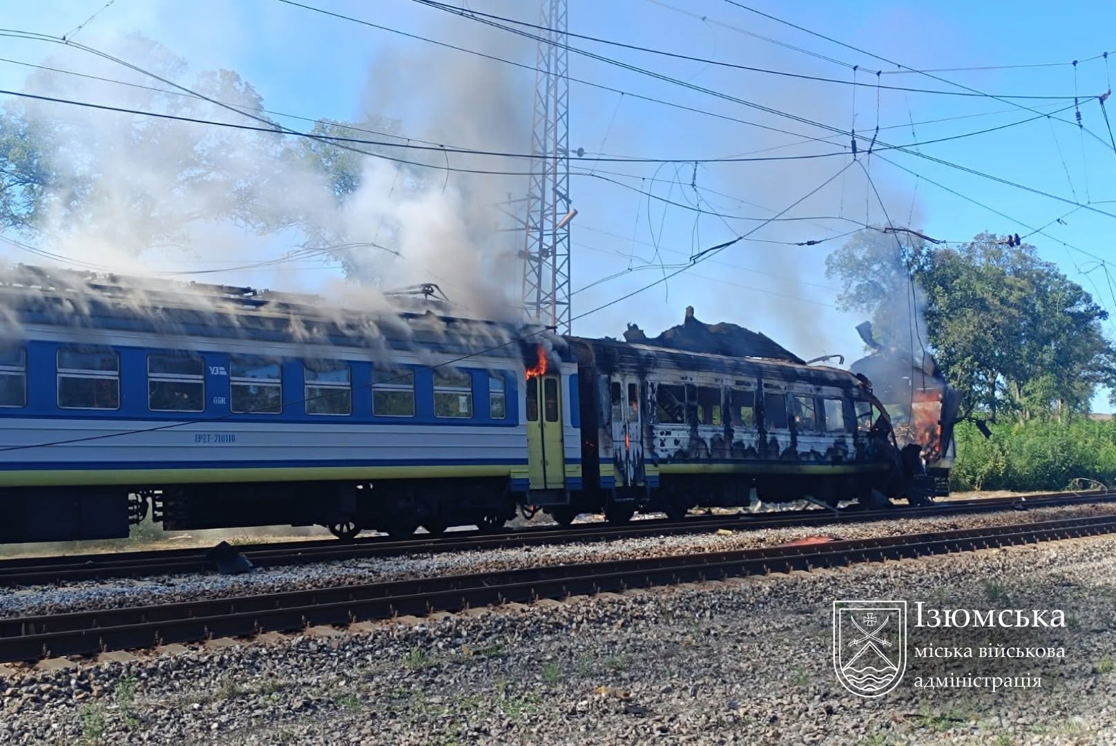 Russia strikes train in Ukraine's Kharkiv region: Casualties and fire reported