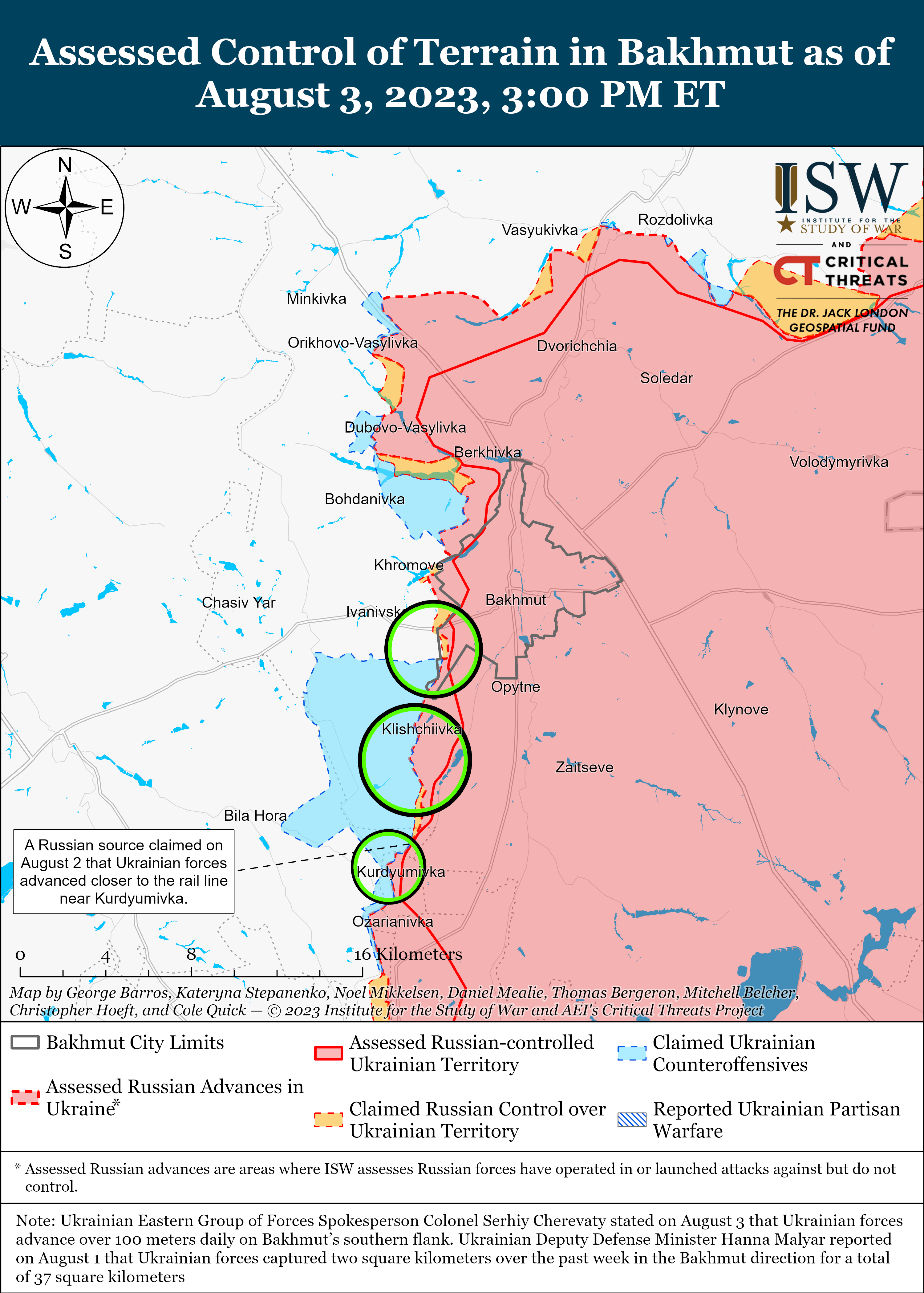 Russia-Ukraine war: ISW battle map as of August 4th | RBC-Ukraine