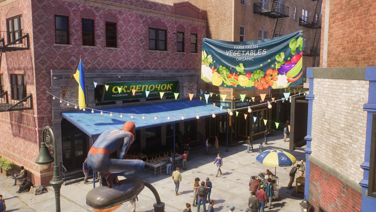 Ukrainian flags and signboards appear in latest Spider-Man game: Photos
