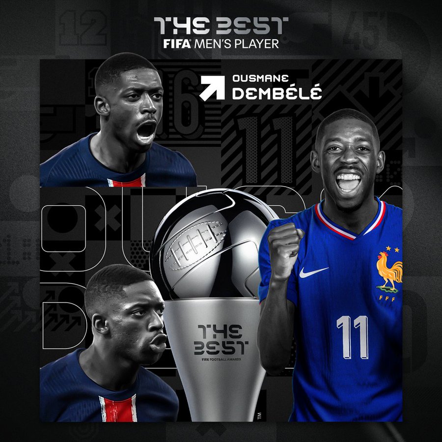 Best FIFA Football Awards 2025: Dembélé, Enrique among winners