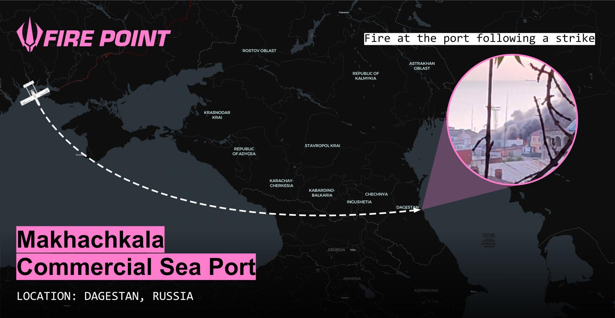 Ukrainian Forces hit Russia's only ice-free Caspian port used for Iranian Shahed deliveries