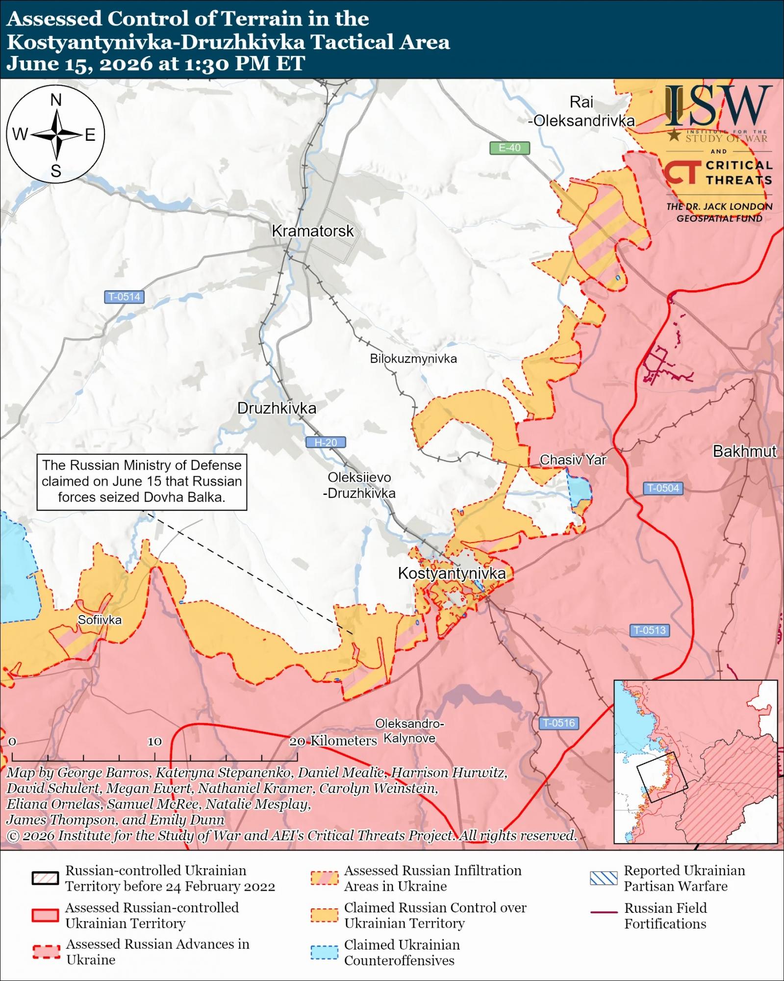 Russia fakes Kostiantynivka capture as reality tells a different story, ISW says