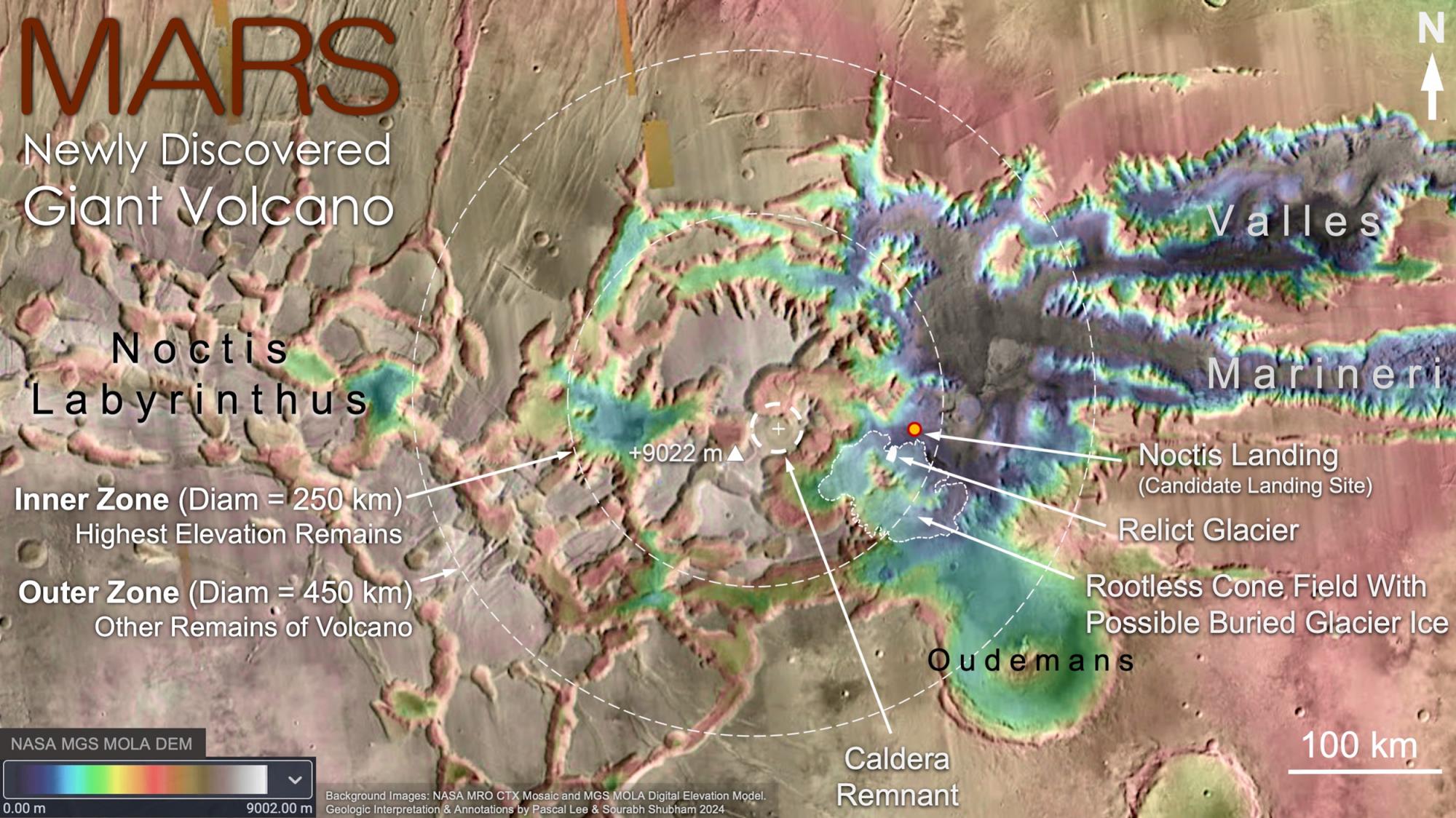 Giant volcano found on Mars: Potential for hidden water reserves
