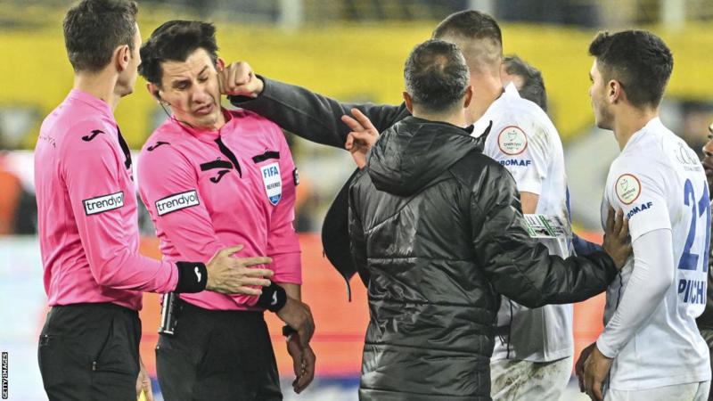 Turkish football leagues suspended after referee assaulted by club president