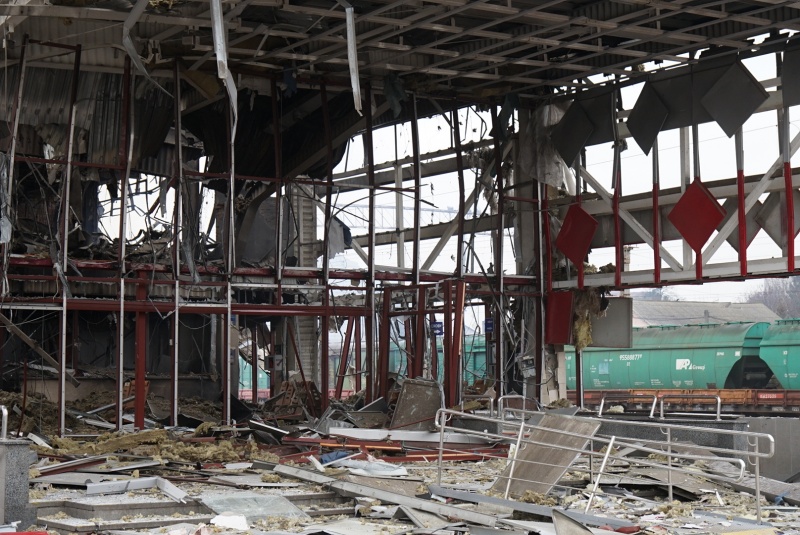 Fastiv’s train station lies in ruins after Russian strike: Report from RBC-Ukraine