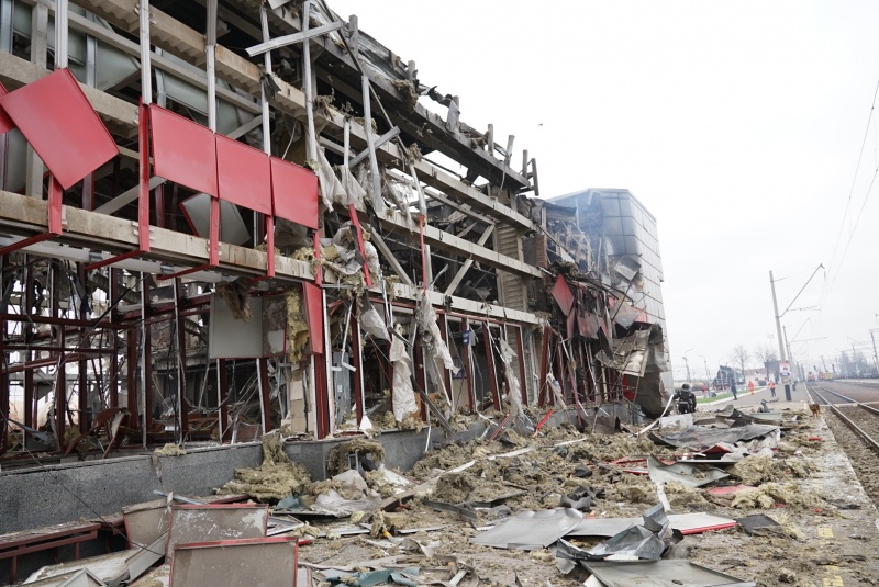 Fastiv’s train station lies in ruins after Russian strike: Report from RBC-Ukraine