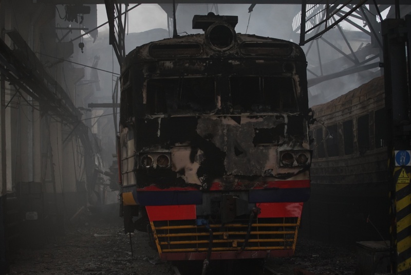 Fastiv’s train station lies in ruins after Russian strike: Report from RBC-Ukraine