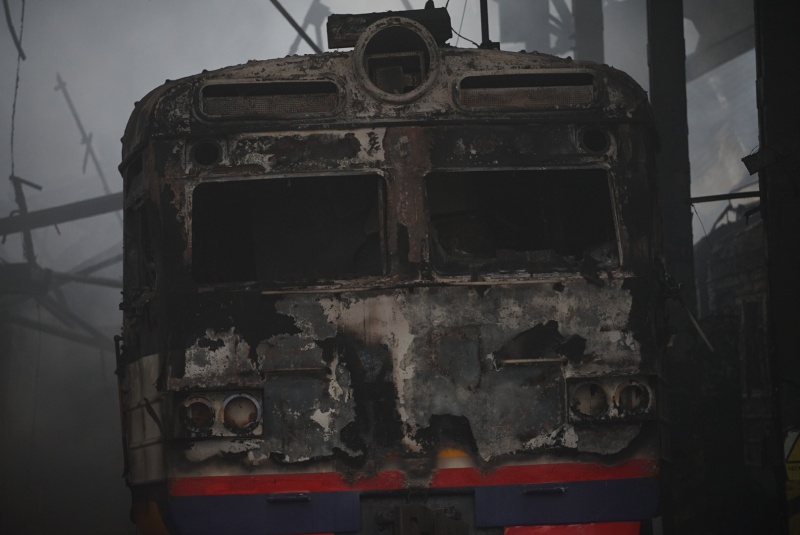 Fastiv’s train station lies in ruins after Russian strike: Report from RBC-Ukraine