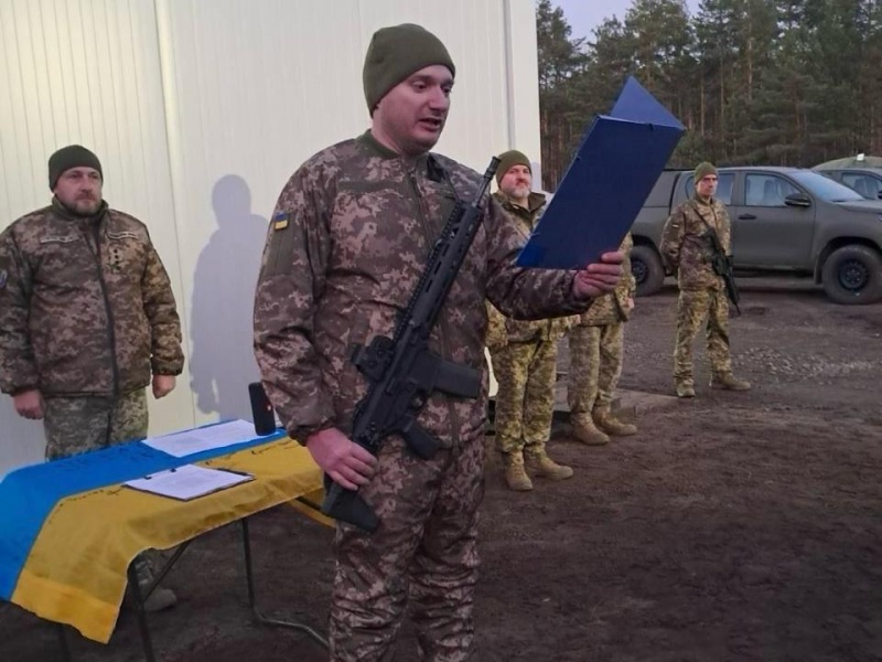 Ukrainian Legion volunteers in Poland take oath